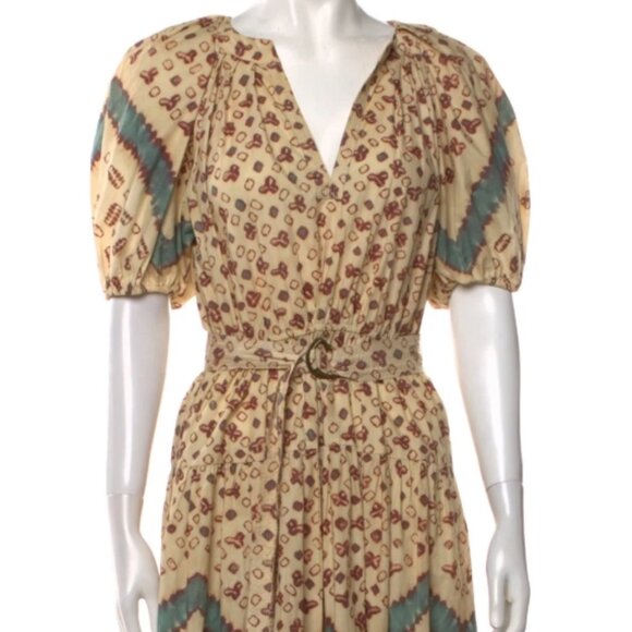 NWOT ULLA JOHNSON Josefina Midi Dress in Opal XS $475 - Picture 4 of 6